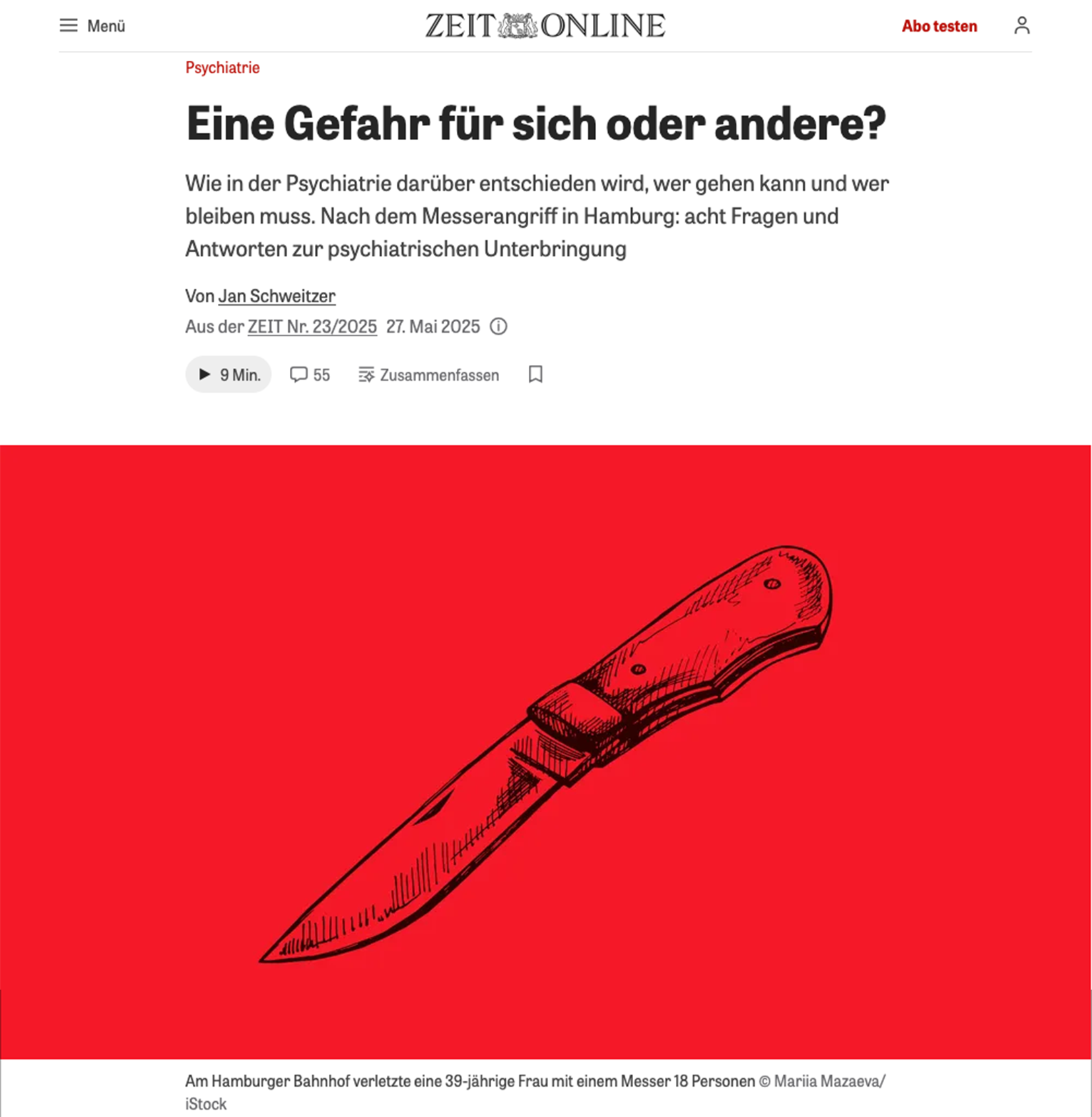 Nein. Psychose ist nicht das Problem.