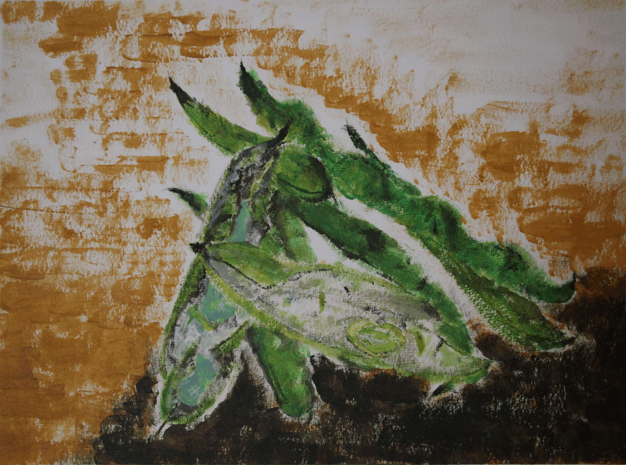 Saubohnen / Acryl / 13. Juli 2025